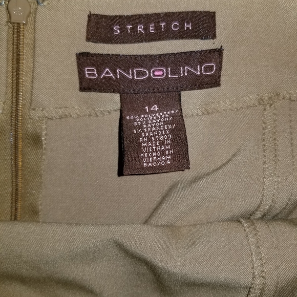 Bandolino Tan Pencil Skirt with Accent Buttons - Picture 3 of 8